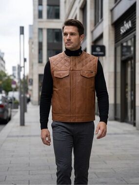 First Manufacturing Company TIMBER MEN'S MOTORCYCLE LEATHER VEST